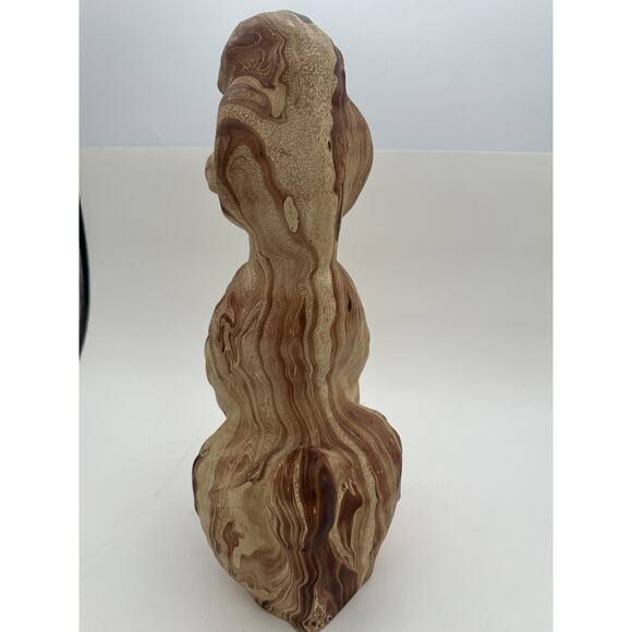 VTG Large 14" Pine Scented Pottery Colorado Poodle Statue Figure Brown Glaze - Picture 4 of 10